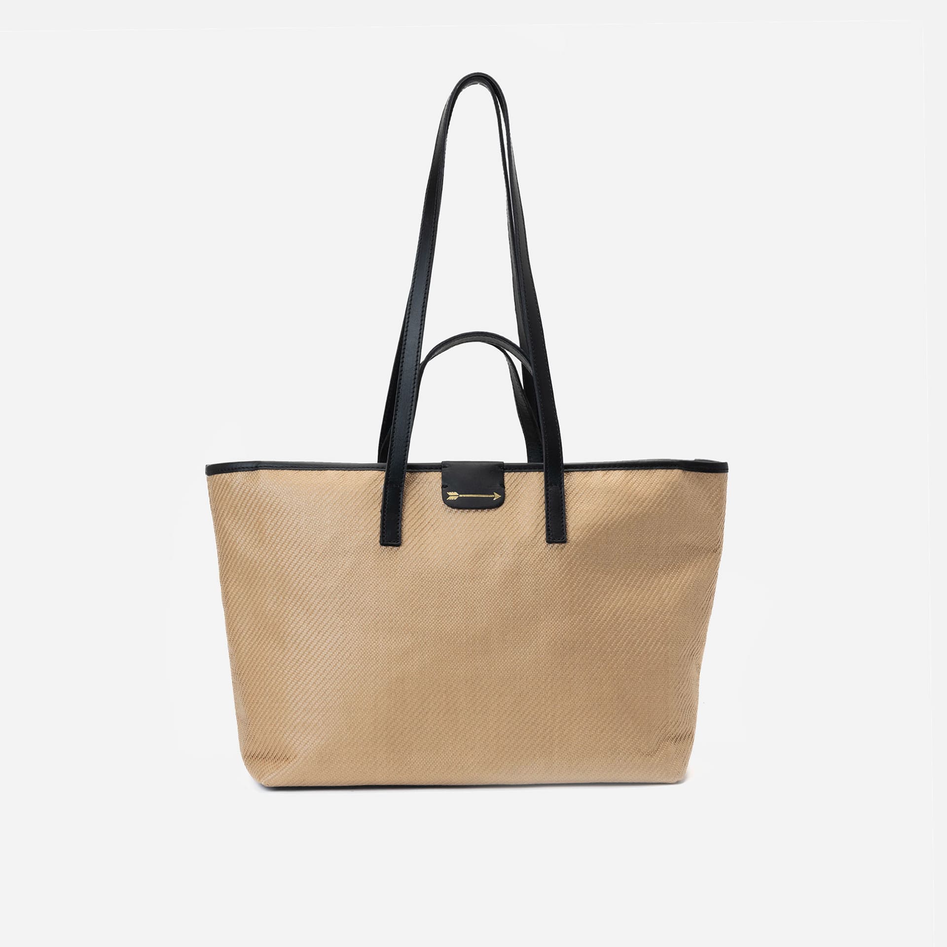 Jumbo Rafia Beige y Negro