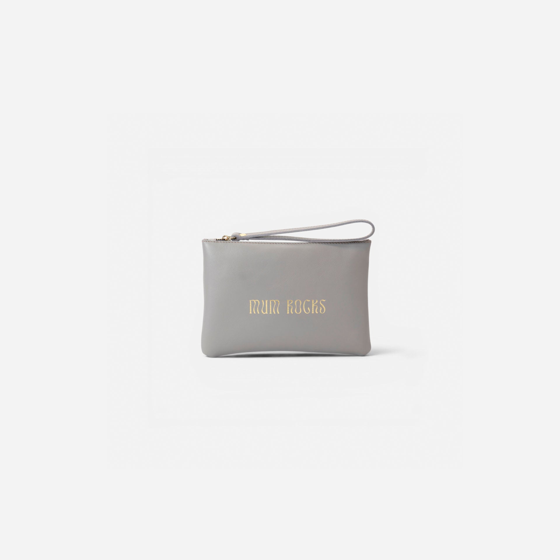 Zipper "Mum Rocks" Gris