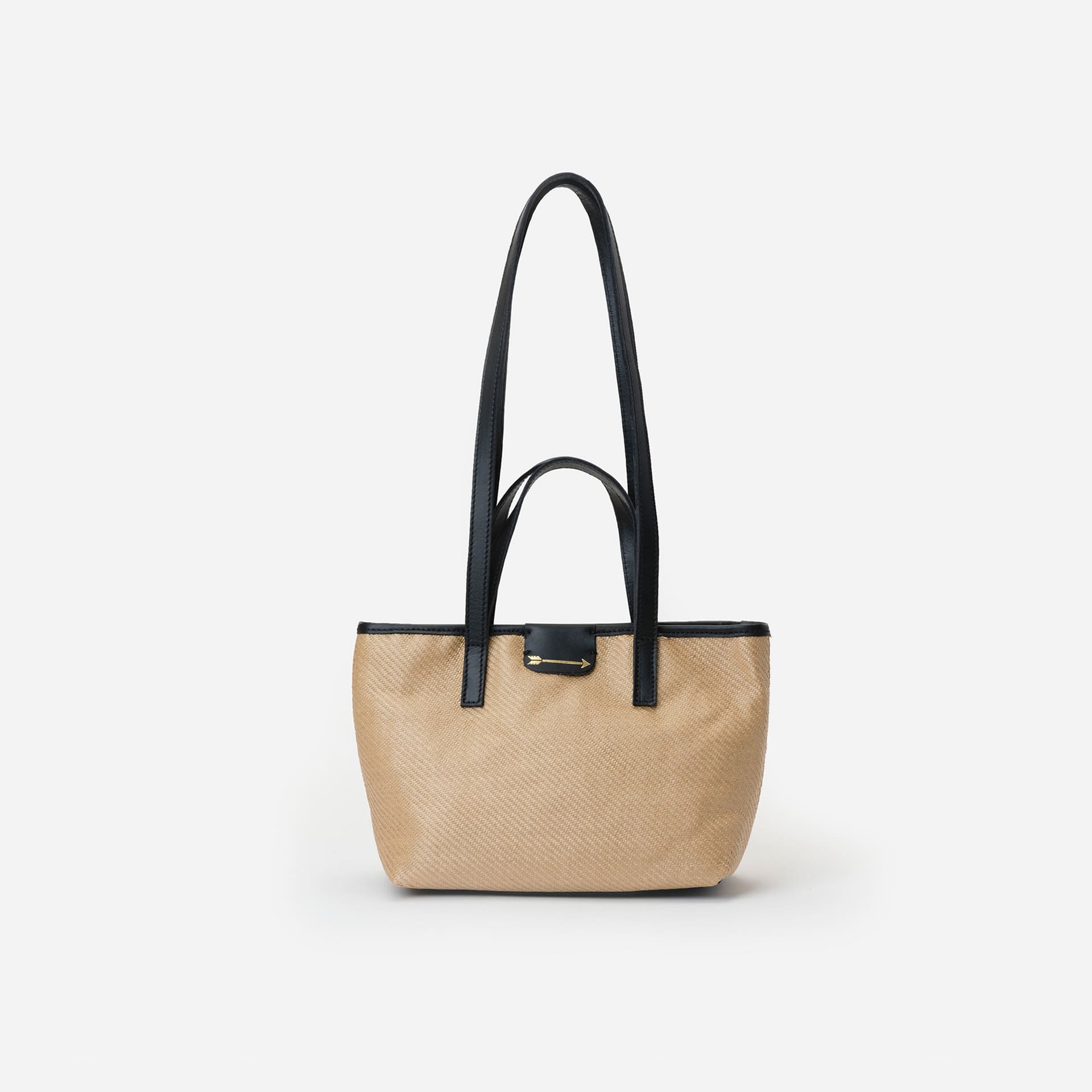 Jumbito Rafia Beige y Negro