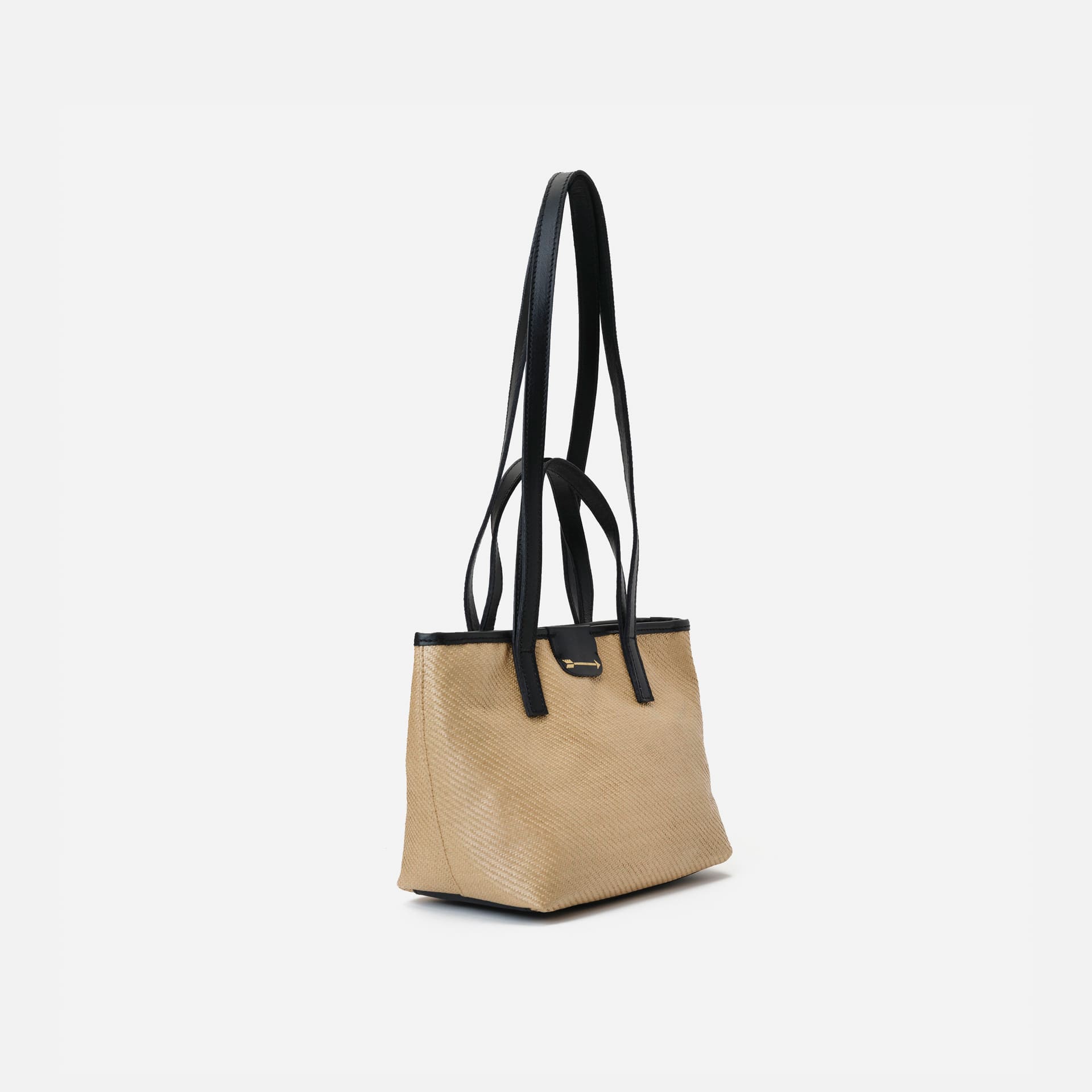 Jumbito Rafia Beige y Negro