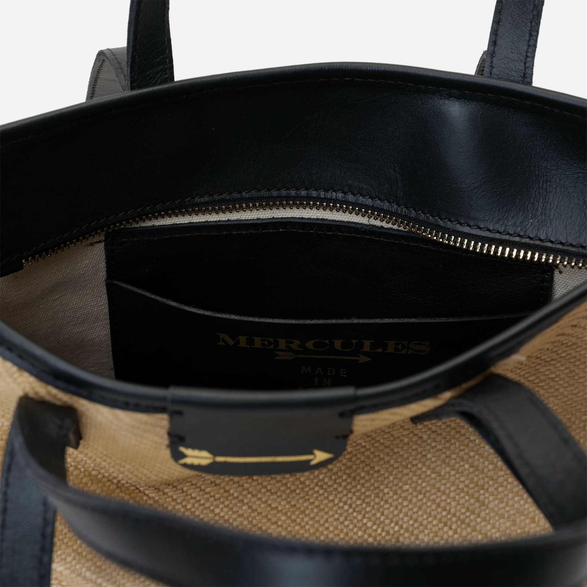Jumbito Rafia Beige y Negro