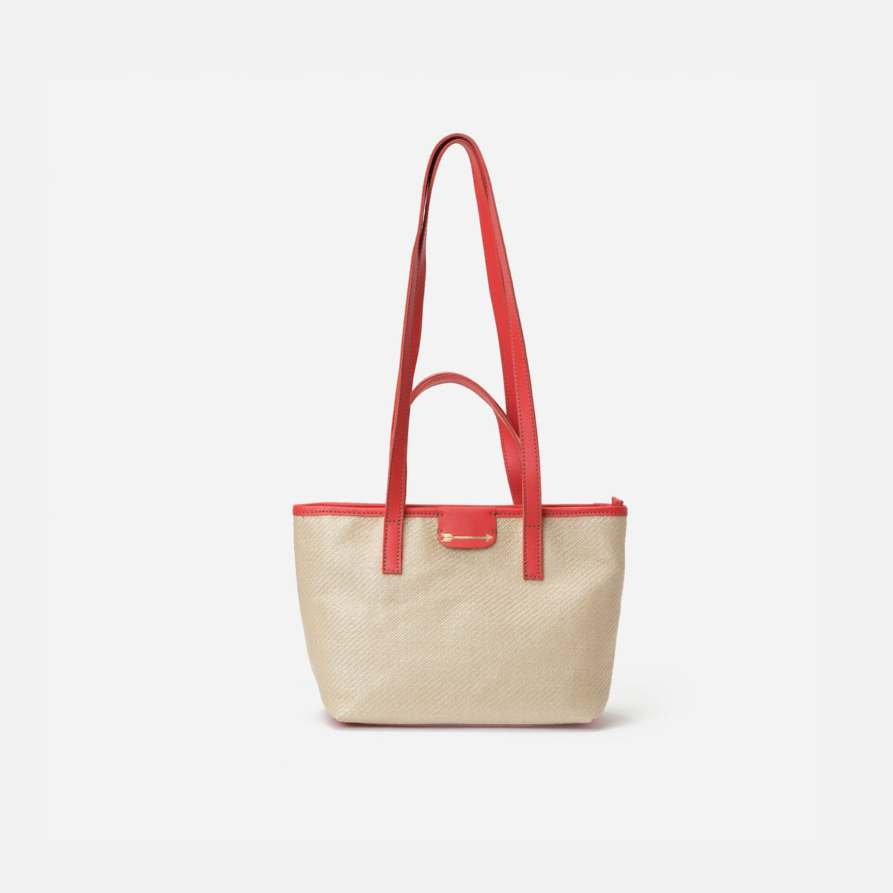Jumbito Rafia Crema y Coral