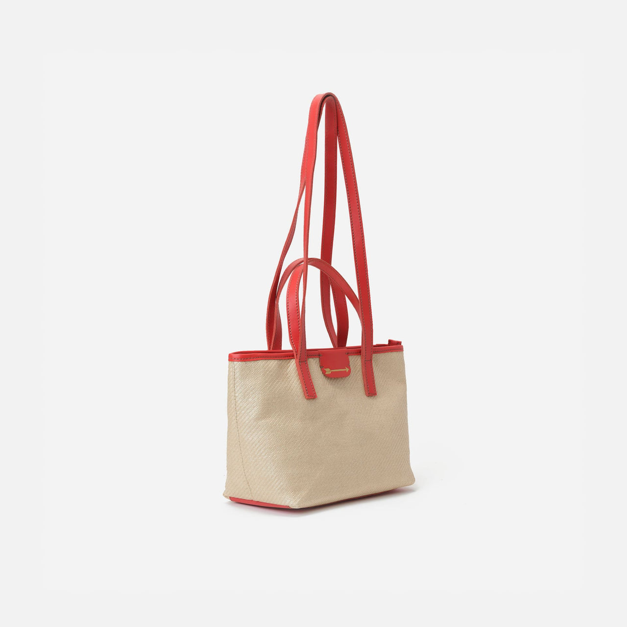 Jumbito Rafia Crema y Coral