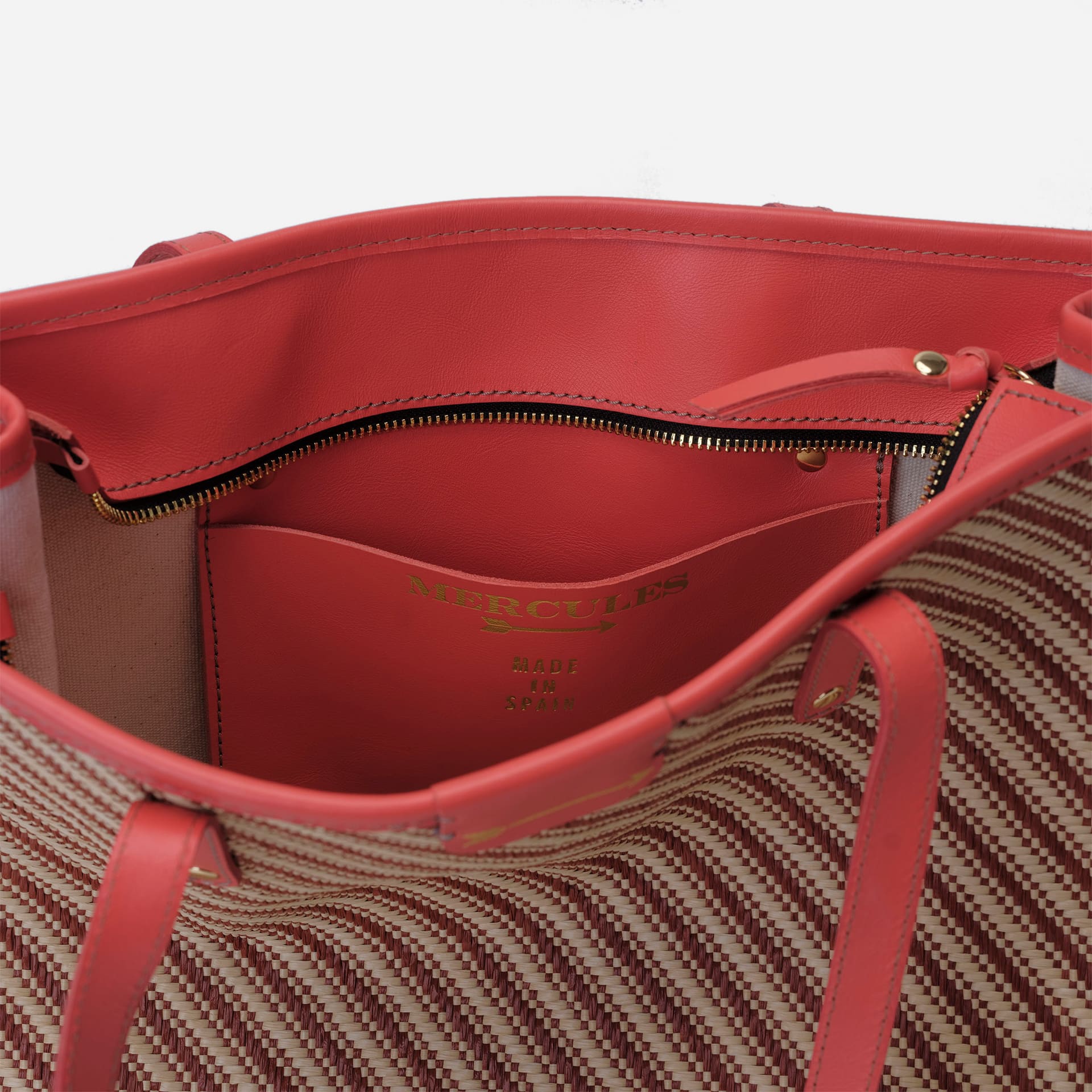 Tote Rafia Coral