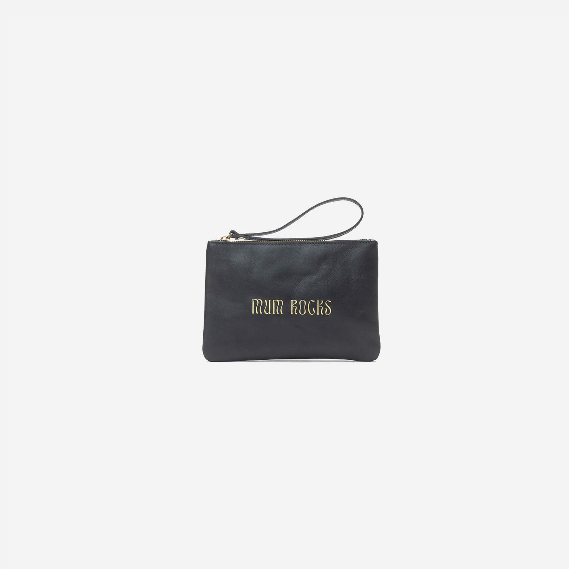 Zipper "Mum Rocks" Negro