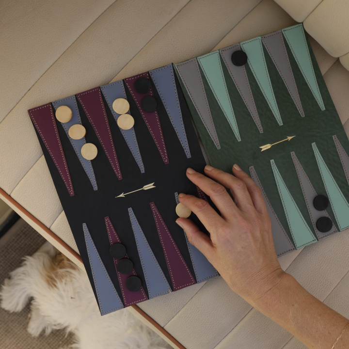 Travel Backgammon Set Green