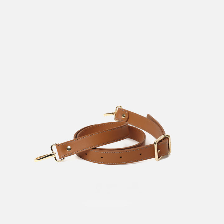 Asa hebilla ancha Cognac