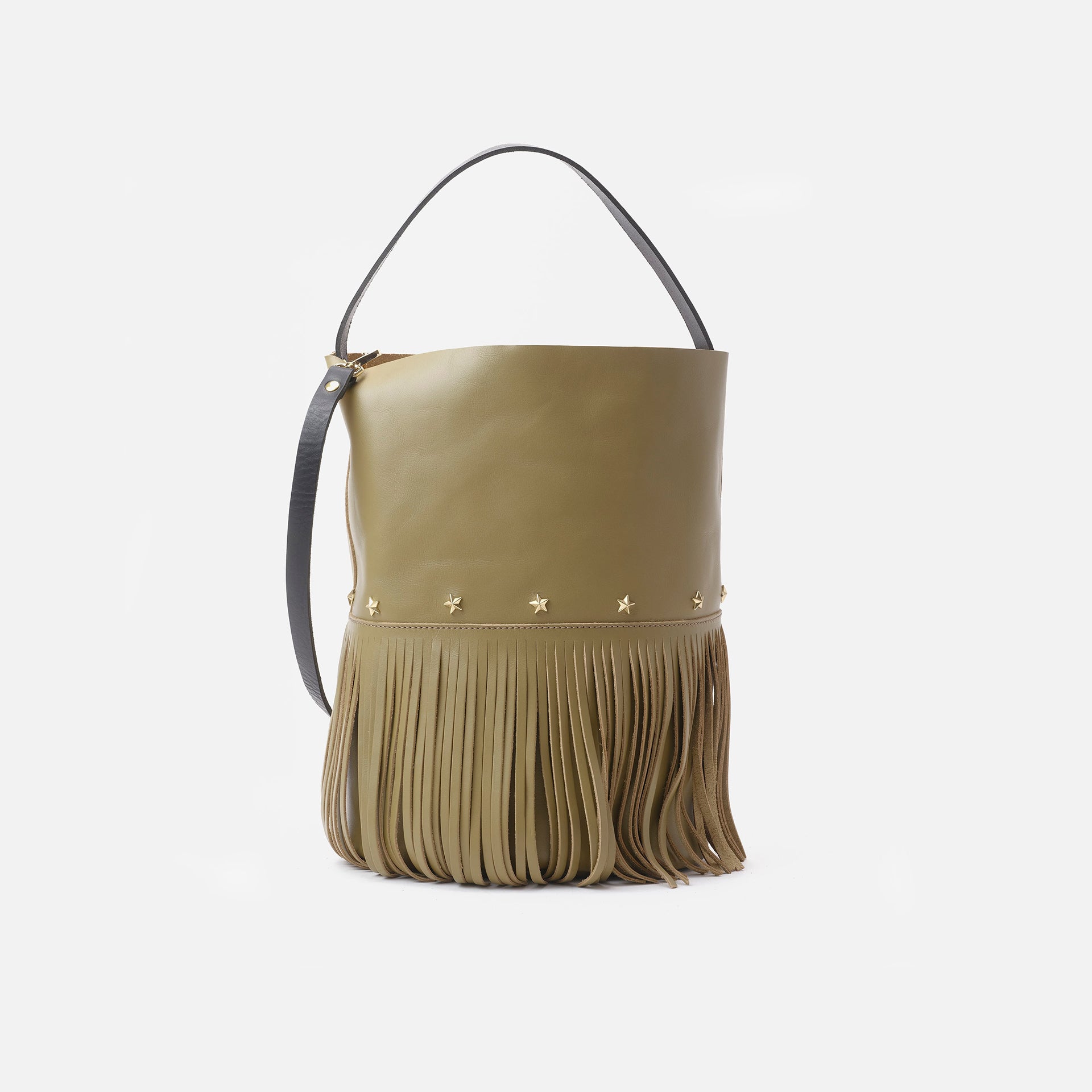 Bucket Fringes Camouflage | Bolso grande de piel | Mercules