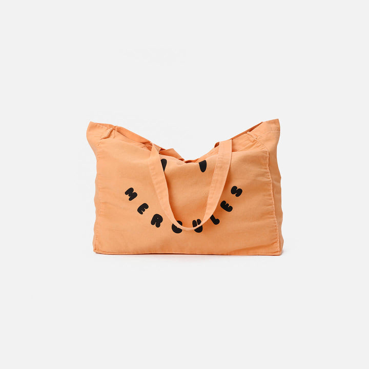 Canvas tote Smiley Peach