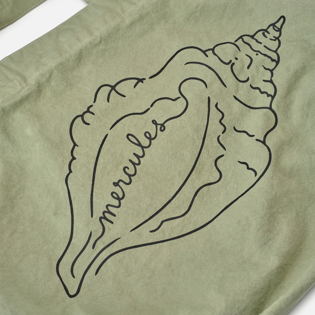 Canvas tote Shell Verde claro