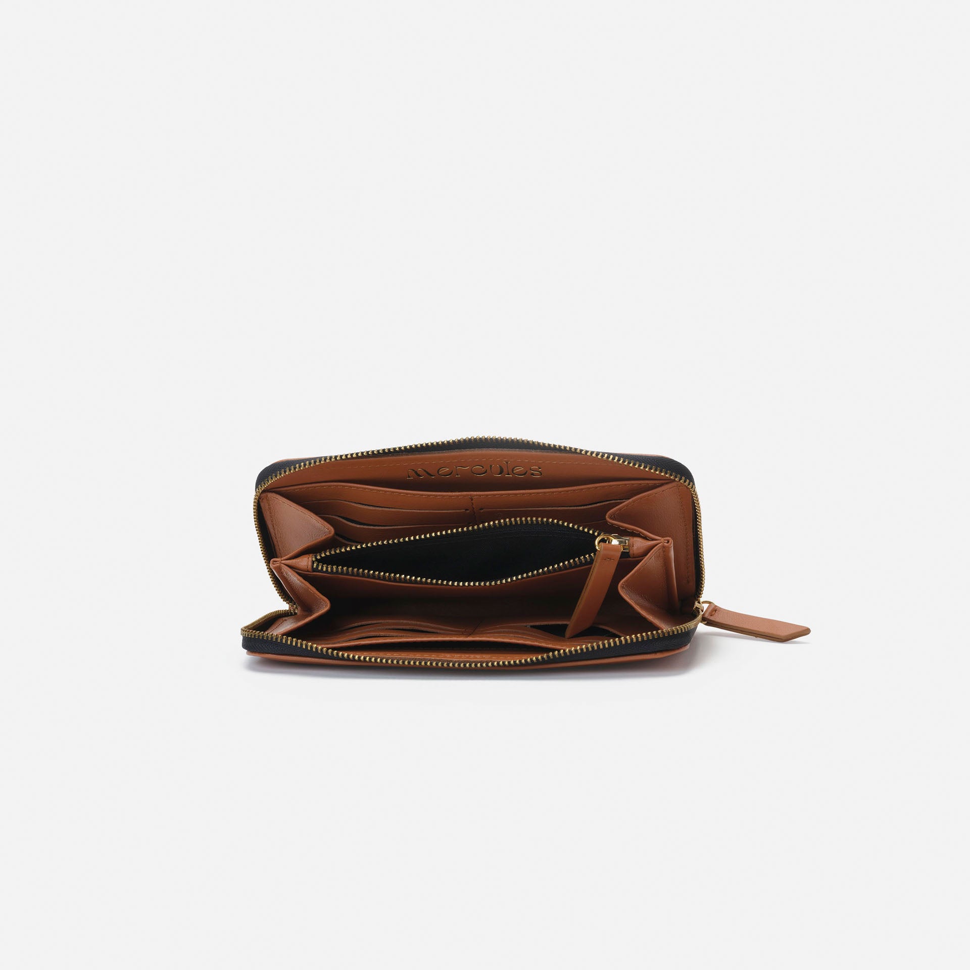 Cartera continental grande Cognac