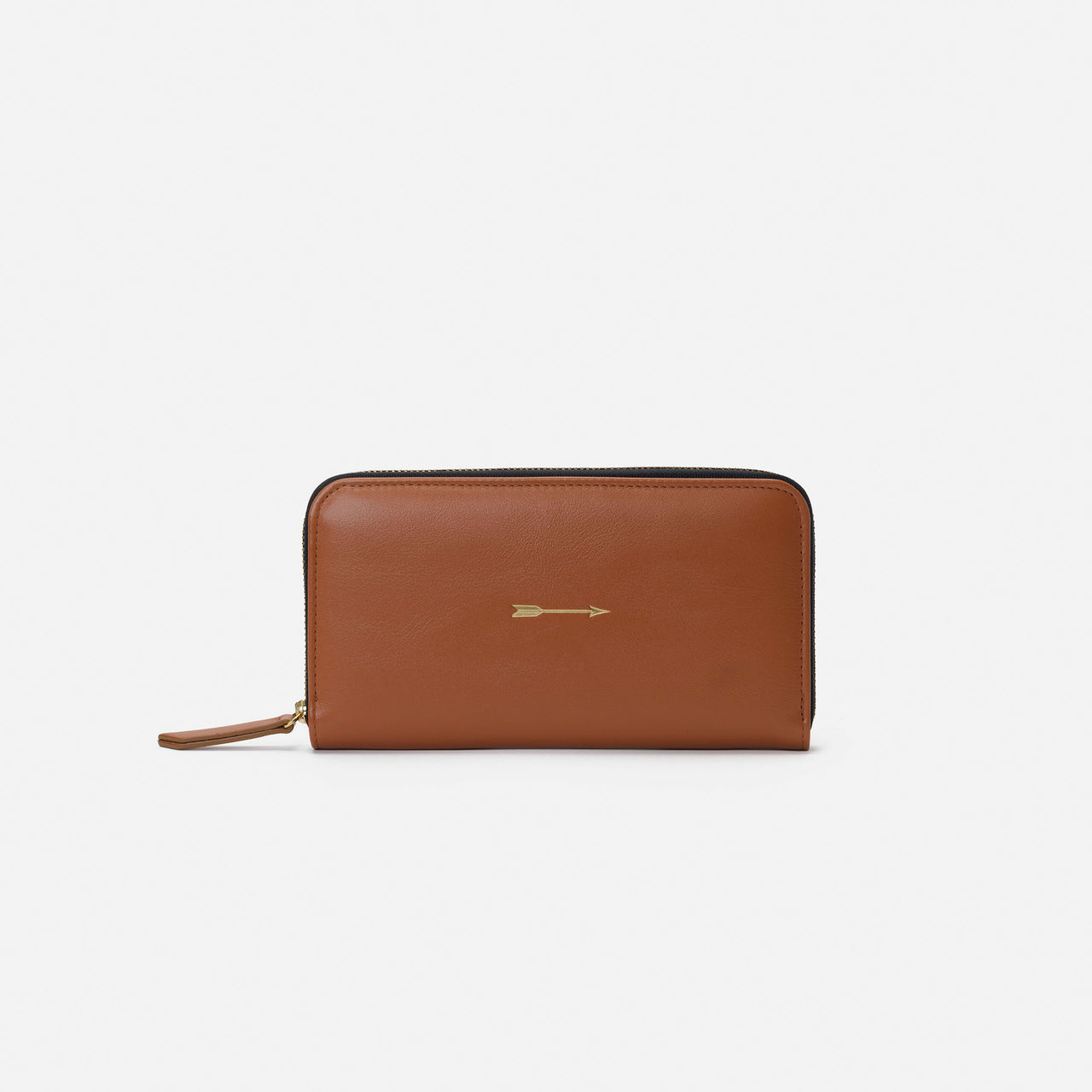 Cartera continental grande Cognac