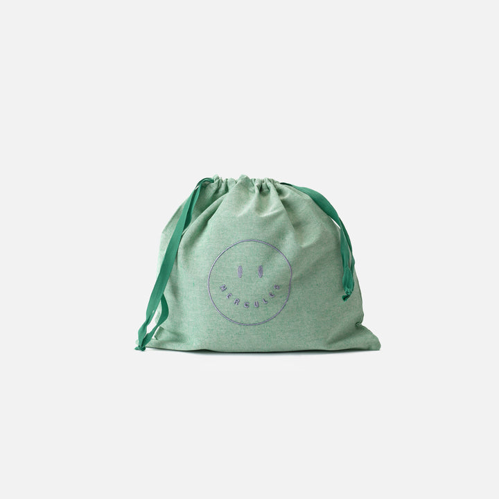 Funda bordada Smiley Verde