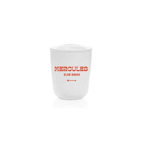 Vaso Take Away pequeño blanco con logo Mercules Clubhouse