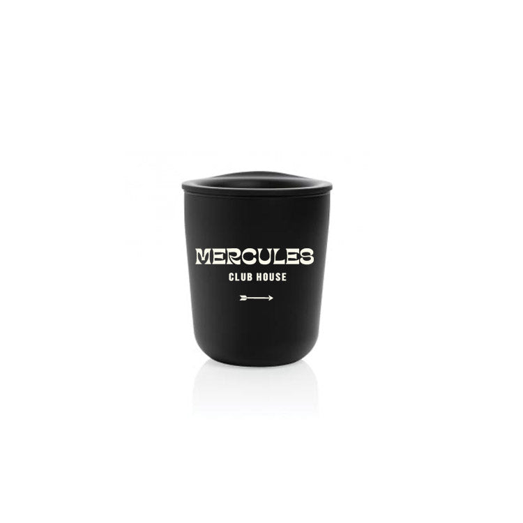 Vaso Take Away pequeño negro con logo Mercules Clubhouse